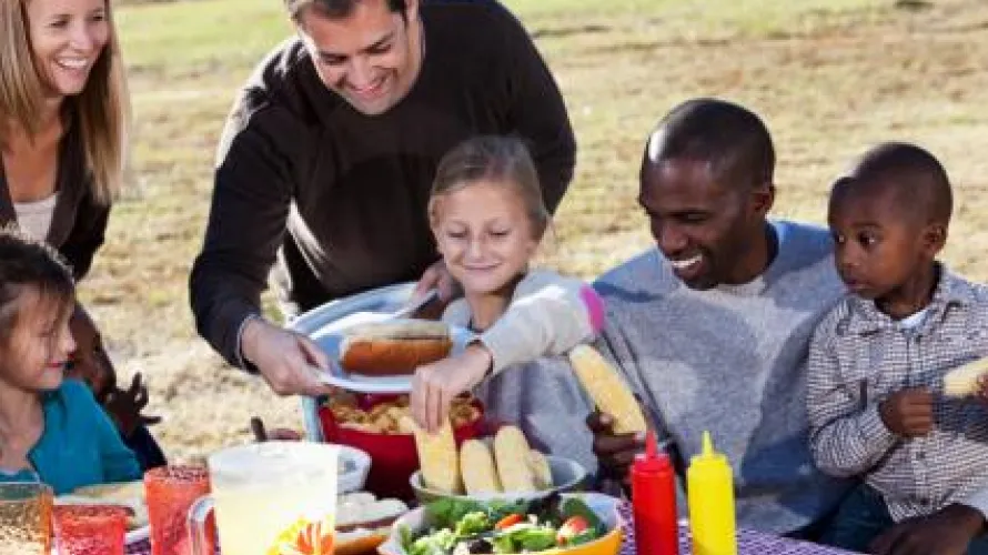 People enjoying a picnic
