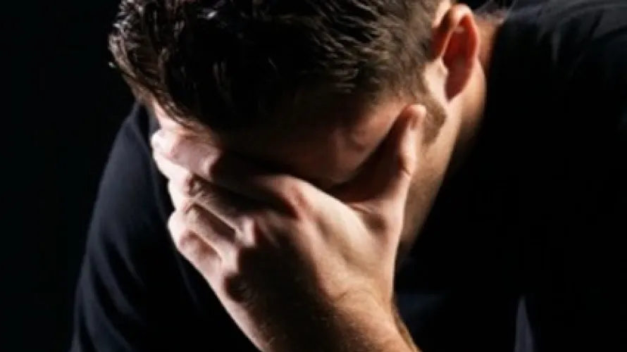 Depressed man
