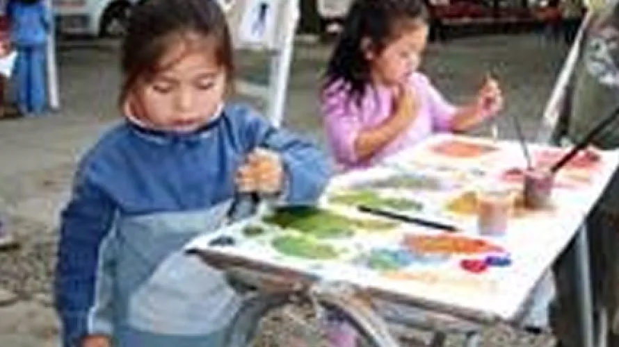 Children painting