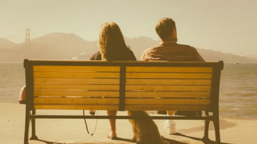 People sitting on bench