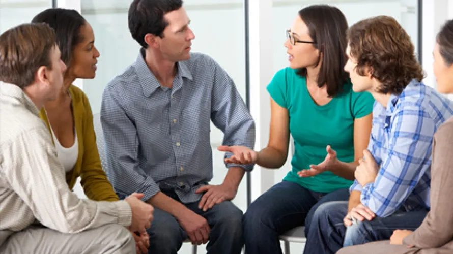 Group of people talking