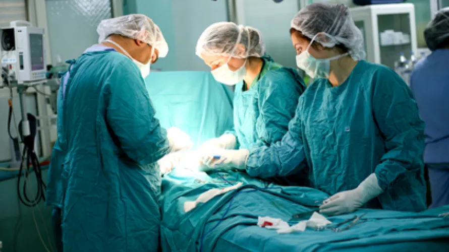 Doctors in surgery