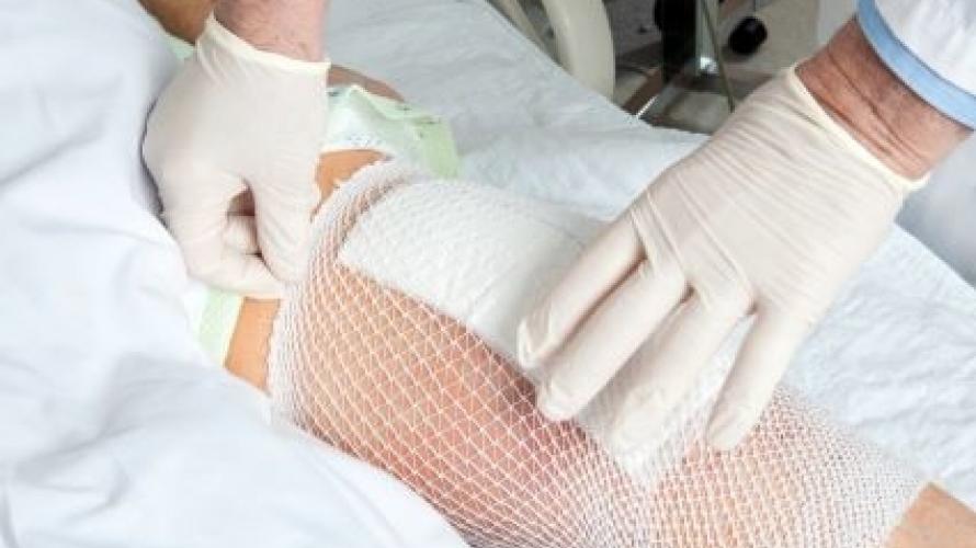 arm being bandaged