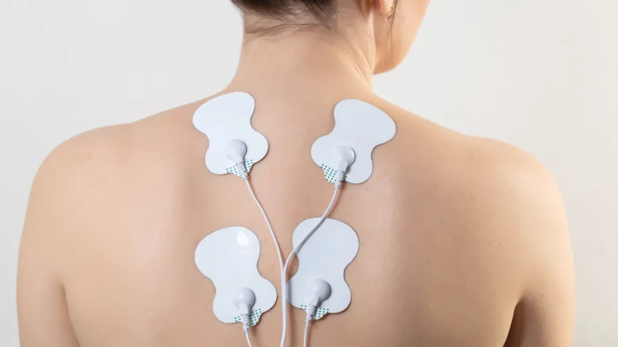 Electrical Stimulations Patches on the Back